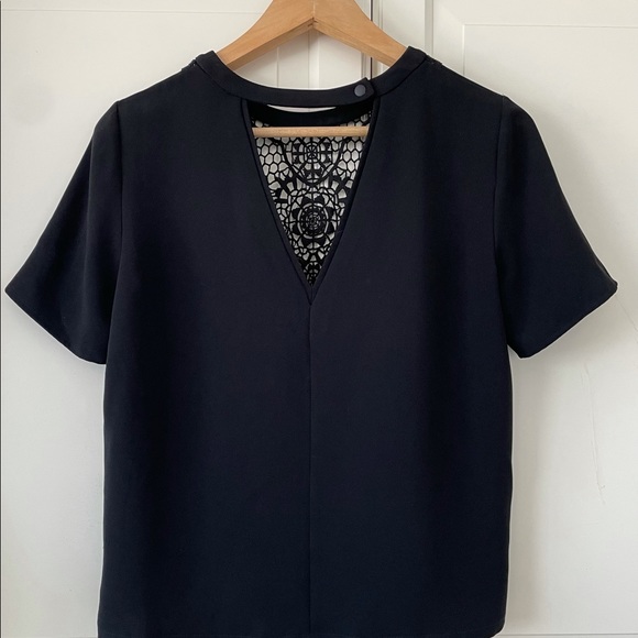 Club Monaco Black Lace Blouse - Picture 2 of 2